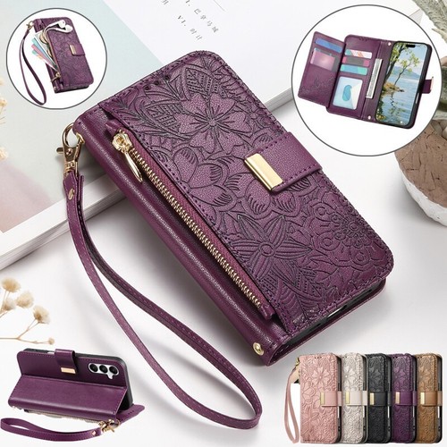 Leather zip wallet flip case - zip,